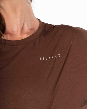 Mute Cropped T-Shirt - Brun